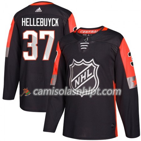 Camisola Winnipeg Jets Connor Hellebuyck 37 2018 NHL All-Star Central Division Adidas Preto Authentic - Homem